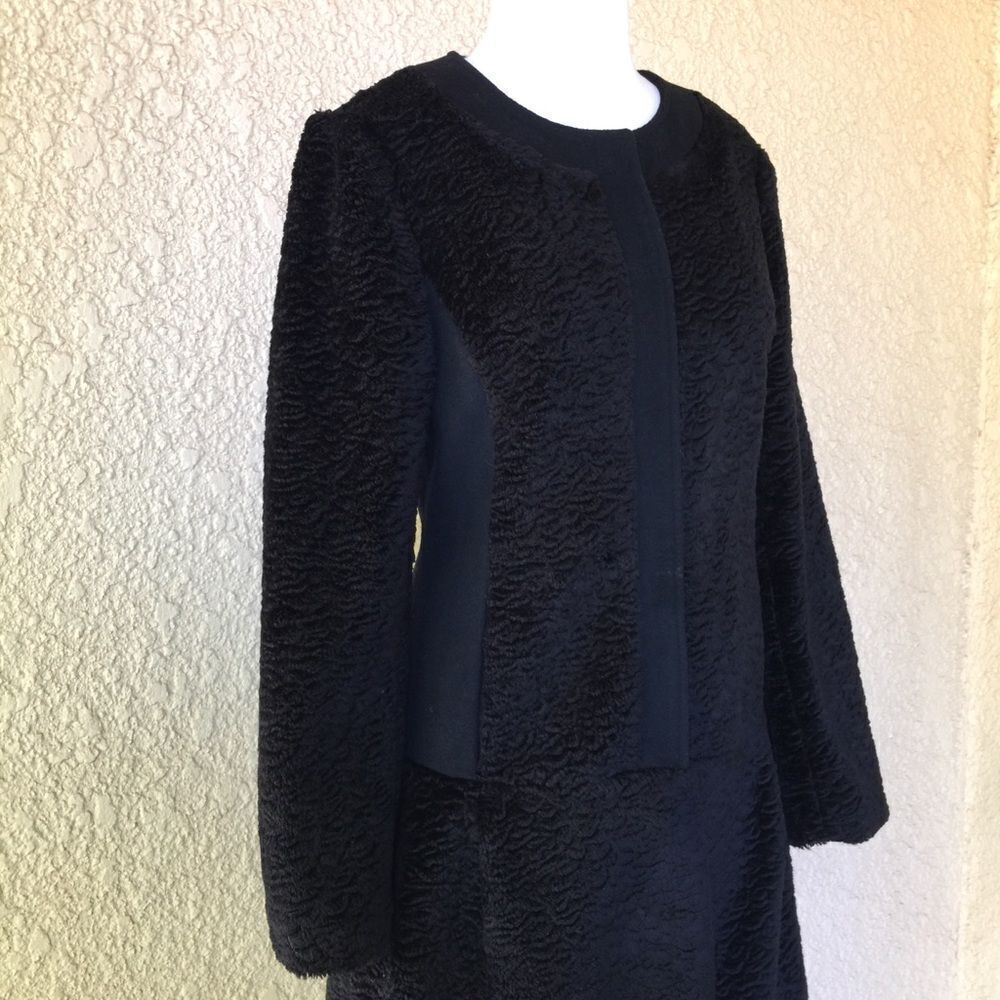 Eliza J Jewel Neckline Black‎ Coat XS